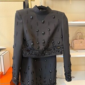 Elegant Black Embellished Dress